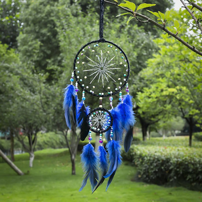 Sunset Chasing Dreams Dreamcatcher Art Στολίδι Home Craft Κρεμαστό υπνοδωμάτιο Χειροποίητο φτερό δώρα για την ημέρα του Αγίου Βαλεντίνου Dream Catcher