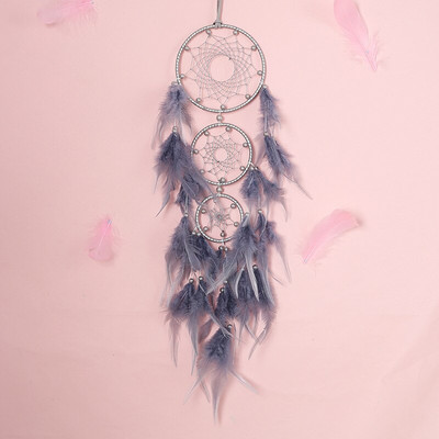 Sunset Chasing Dreams Dreamcatcher Art Home Kézműves Dísz függő hálószoba Kézzel készített toll Valentin-napi ajándékok Álomfogó