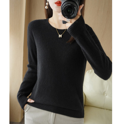Νέο μοντέλο γυναικείο πουλόβερ με στρογγυλή λαιμόκοψη - πολλά χρώματα