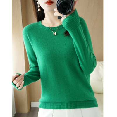 Νέο μοντέλο γυναικείο πουλόβερ με στρογγυλή λαιμόκοψη - πολλά χρώματα