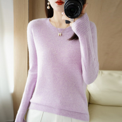 Νέο μοντέλο γυναικείο πουλόβερ με στρογγυλή λαιμόκοψη - πολλά χρώματα