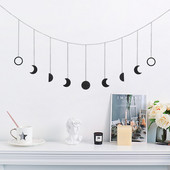 Moon Shining Phase Garland dekorációs láncok Boho arany falra akasztó díszek Támogatás Dropshipping Decoracion Habitacion