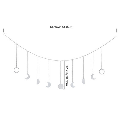 Moon Shining Phase Garland dekorációs láncok Boho arany falra akasztó díszek Támogatás Dropshipping Decoracion Habitacion