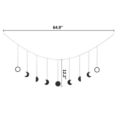 Moon Shining Phase Garland dekorációs láncok Boho arany falra akasztó díszek Támogatás Dropshipping Decoracion Habitacion