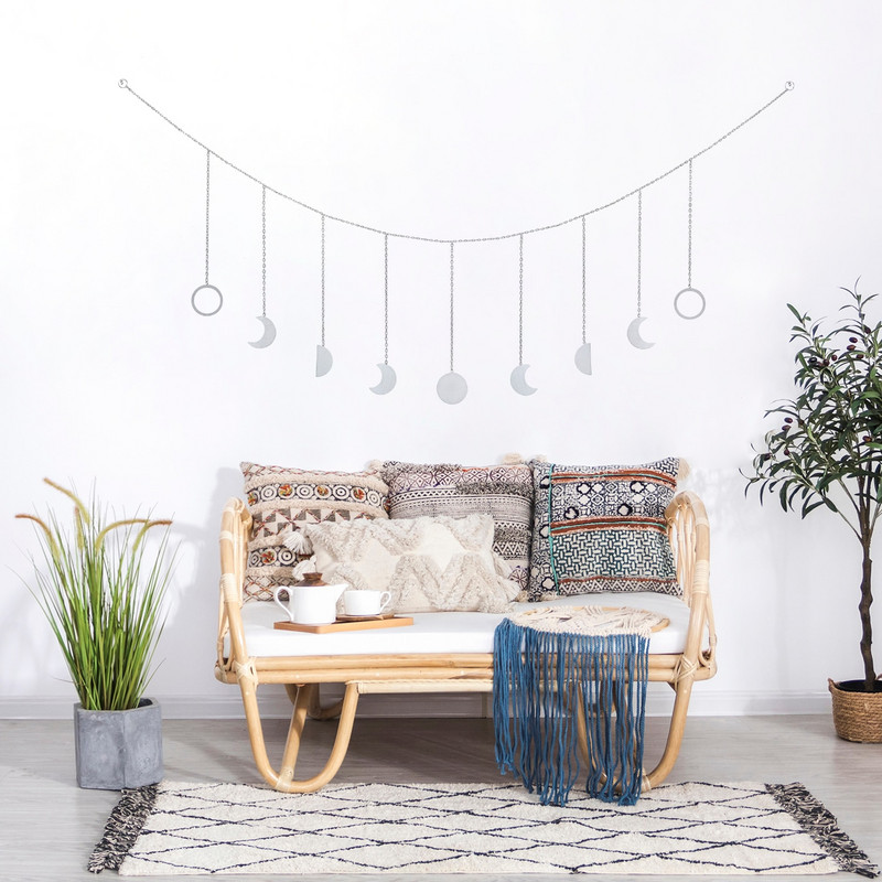 Moon Shining Phase Garland dekorációs láncok Boho arany falra akasztó díszek Támogatás Dropshipping Decoracion Habitacion