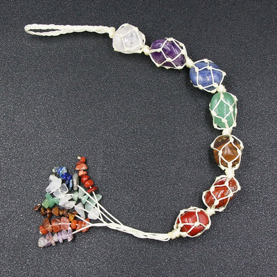 Rankų darbo krištolo lango automobilio pakabinami papuošalai 7 čakros namų feng shui dekoras Joga meditacija suversti palmių akmenys Reiki gydymas