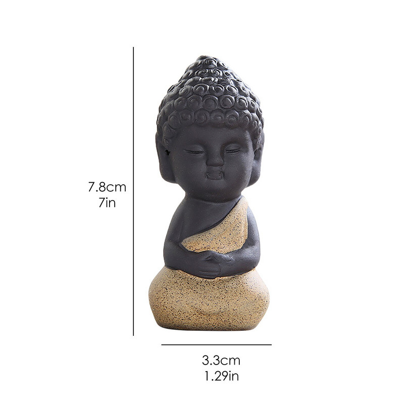 Įnoringas Juodosios Budos katės figūrėlės meditacinė joga Kolekcinė Happy Cat dekoracija Namų sodo puošmena Sodo puošmena #t1p