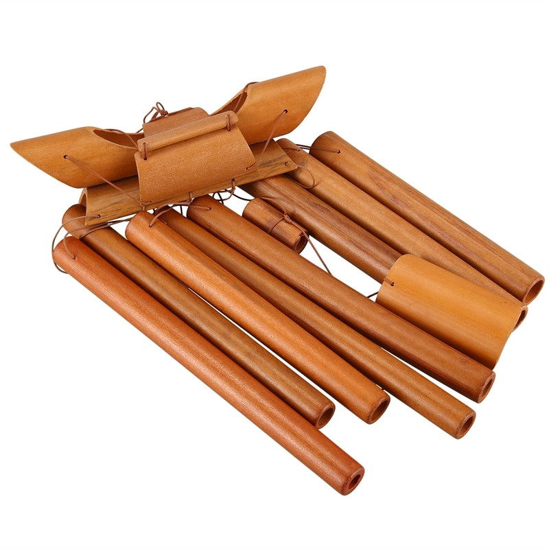 Clopoțel de vânt din bambus, inel natural realizat manual, decor pentru acasă, clopoțel de vânt, ornament pentru agățat, clopoțel de vânt în curte