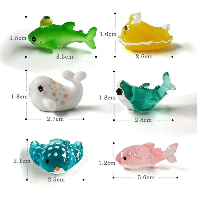 Cápa bálna teknős delfin tengeri hal figura modell barkácsolás otthoni dekoráció akvárium miniatűr tündér kert dekorációs kiegészítők modern