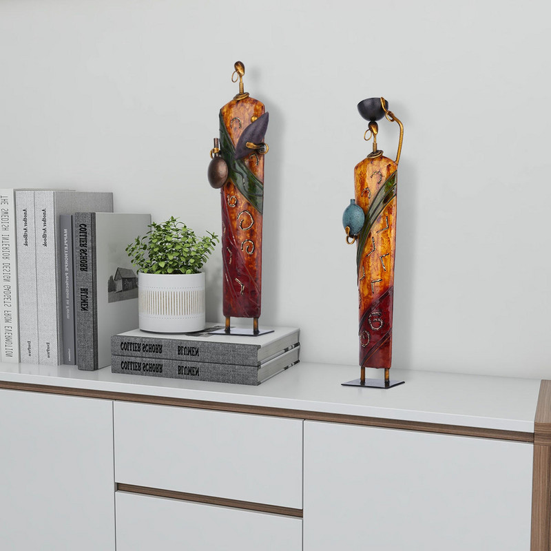 Tooarts afrikai figura szobor vasdísz törzsi kultúra műalkotások gyűjtése vintage lakberendezés