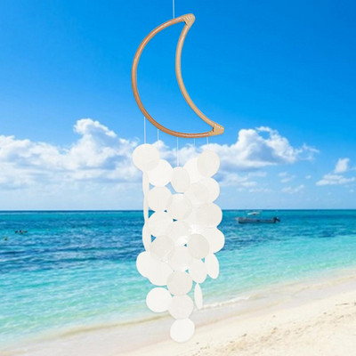 Εξαιρετικό Wind Chimes Candy Χρώμα Ξύλινο φεγγάρι Χαριτωμένο κοχύλι Rainbow Wind Chimes Διακοσμητικά για το υπνοδωμάτιο του σπιτιού