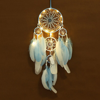 Hot Five Rings Dreamcatchers falra akasztható dekoráció Retro tollak álomfogó akció Vintage lakberendezési álomfogók