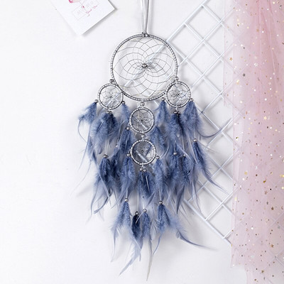 Hot Five Rings Dreamcatchers falra akasztható dekoráció Retro tollak álomfogó akció Vintage lakberendezési álomfogók