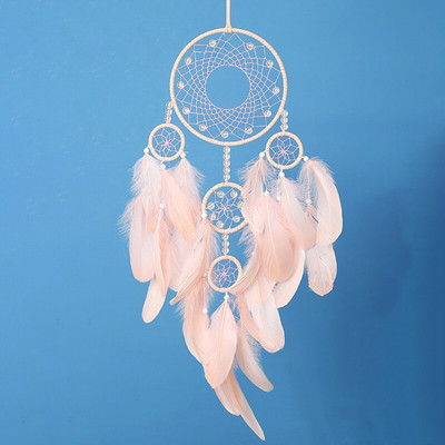 Hot Five Rings Dreamcatchers falra akasztható dekoráció Retro tollak álomfogó akció Vintage lakberendezési álomfogók