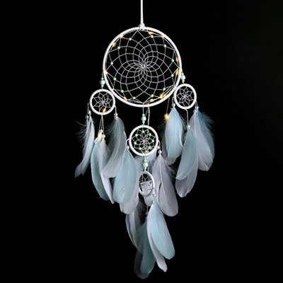 Hot Five Rings Dreamcatchers falra akasztható dekoráció Retro tollak álomfogó akció Vintage lakberendezési álomfogók