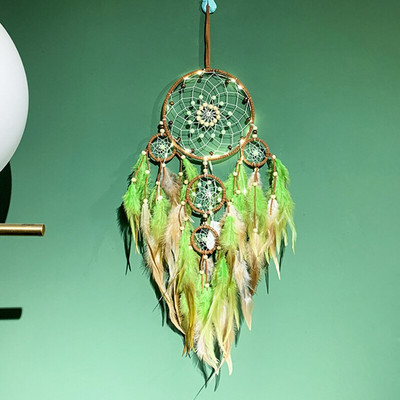 Hot Five Rings Dreamcatchers falra akasztható dekoráció Retro tollak álomfogó akció Vintage lakberendezési álomfogók