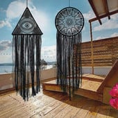 Álomfogó Evil Eye Álomfogók Boho lakberendezési nagy fekete török szem szobadísz karácsonyi falfestés díszajándék