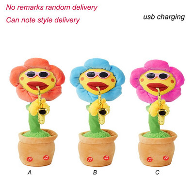 Jucărie minunată de cactus care dansează Păpușă cactus vorbitoare Vorbește înregistrarea sunetului Repetă Jucărie strălucitoare Cactus Kawaii Jucării educaționale pentru copii Cadou