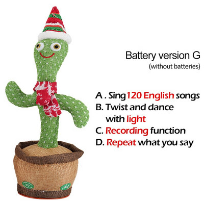 Jucărie minunată de cactus care dansează Păpușă cactus vorbitoare Vorbește înregistrarea sunetului Repetă Jucărie strălucitoare Cactus Kawaii Jucării educaționale pentru copii Cadou
