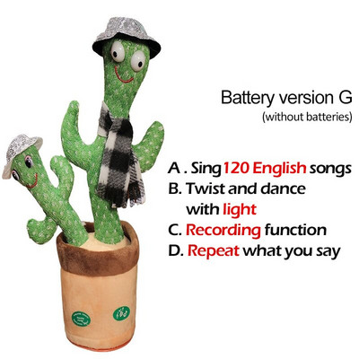 Jucărie minunată de cactus care dansează Păpușă cactus vorbitoare Vorbește înregistrarea sunetului Repetă Jucărie strălucitoare Cactus Kawaii Jucării educaționale pentru copii Cadou