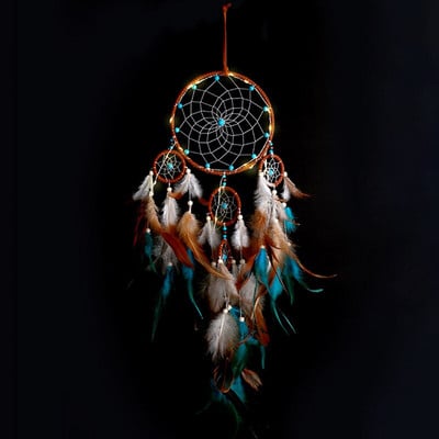 Indijos natūralių plunksnų svajonių gaudyklės prie sienos pakabinamos meno kambario namų dekoravimas gryno rankų darbo svajonių gaudyklės ornamentas, dovana draugams