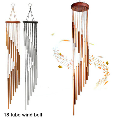 18 Tubes Wind Chimes Μεταλλικά Wind Bells Nordic Classic Χειροποίητο Στολίδι Αίθριο κήπου Εξωτερική Διακόσμηση Σπιτιού Κρεμαστό τοίχου 90x120cm