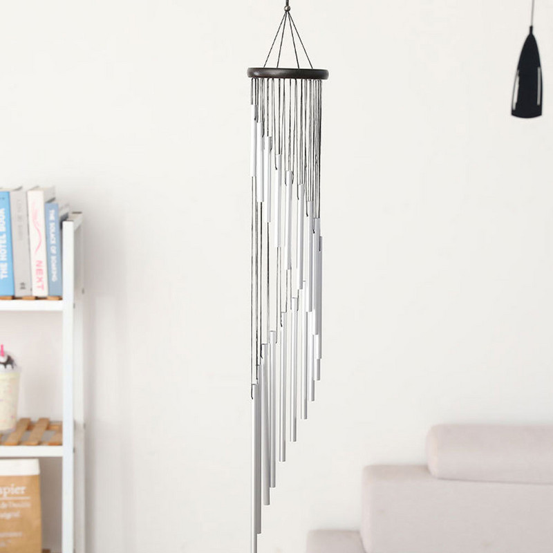 18 csöves szélcsengő fém szélcsengő Nordic Classic kézzel készített dísz Kerti terasz kültéri falra akasztható lakberendezés 90x120cm