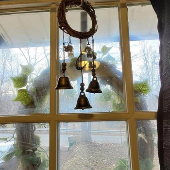 Witch Bells Magical Wind Chimes Banish Evil Crystal Quartz Κρεμαστό Κρεμαστό Στολίδι Σπίτι Πόμολο Πόρτας Κήπου Διακοσμήσεις μαγείας