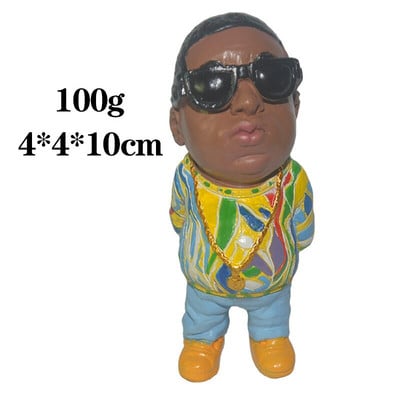 1 db Hip Hop legenda emlékmű gyanta díszek emlékmű gyanta szobor kézművesség karakterek szobor otthoni kert dekoráció