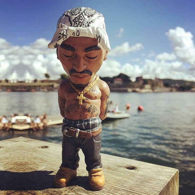 1 db Hip Hop legenda emlékmű gyanta díszek emlékmű gyanta szobor kézművesség karakterek szobor otthoni kert dekoráció