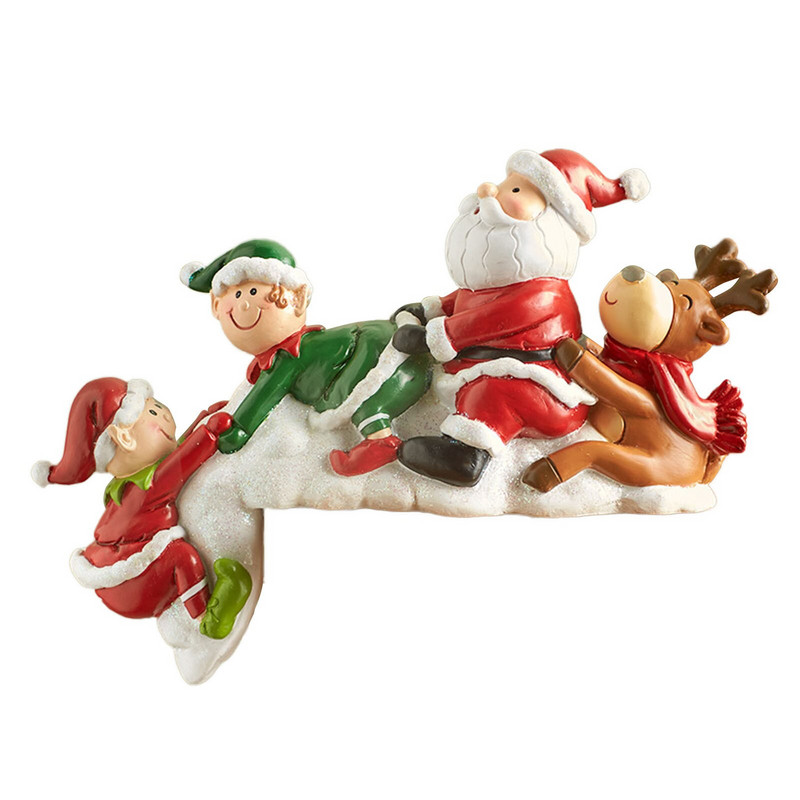 Karácsonyi fehér medve figurák segítő kéz szobor asztaldísz ünnepi karácsony Navidad Natal újév 2022 díszek