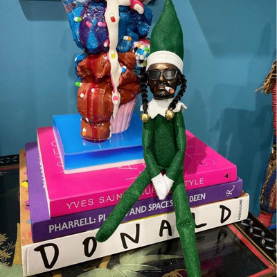 Snoop on A Stoop Elf de Crăciun Păpușă Spy on A Bent Elf de Crăciun Păpușă Decor pentru casă Jucărie pentru cadou de Crăciun de Anul Nou