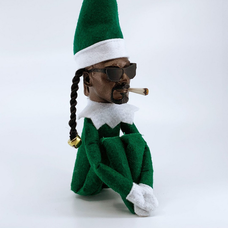 Snoop on A Stoop Elf de Crăciun Păpușă Spy on A Bent Elf de Crăciun Păpușă Decor pentru casă Jucărie pentru cadou de Crăciun de Anul Nou