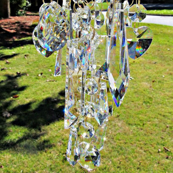 Crystal Wind Chimes Για Υπνοδωμάτιο Υπαίθριος Κήπος Αυλή Lawn Deco Crystal Wind Chimes Suncatcher Rainbow Chaser Κουρτίνα κρεμαστό δώρο