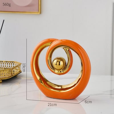 Skandináv absztrakt kerámia szobor modern fény luxus nappali lakberendezés Iroda dekoráció íróasztal kiegészítők kézműves ajándék