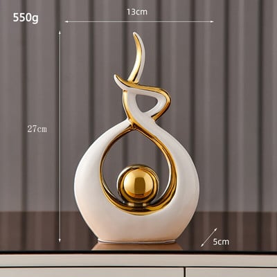 Skandináv absztrakt kerámia szobor modern fény luxus nappali lakberendezés Iroda dekoráció íróasztal kiegészítők kézműves ajándék