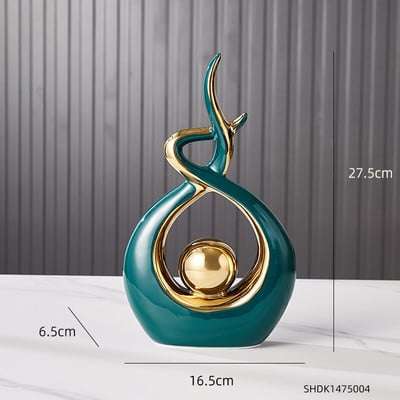 Skandináv absztrakt kerámia szobor modern fény luxus nappali lakberendezés Iroda dekoráció íróasztal kiegészítők kézműves ajándék