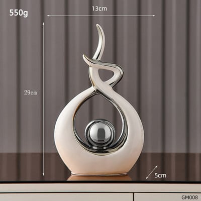 Skandináv absztrakt kerámia szobor modern fény luxus nappali lakberendezés Iroda dekoráció íróasztal kiegészítők kézműves ajándék