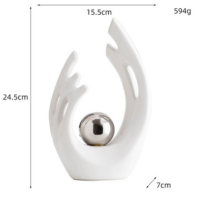 Skandináv absztrakt kerámia szobor modern fény luxus nappali lakberendezés Iroda dekoráció íróasztal kiegészítők kézműves ajándék