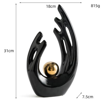 Skandináv absztrakt kerámia szobor modern fény luxus nappali lakberendezés Iroda dekoráció íróasztal kiegészítők kézműves ajándék