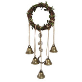 Clopote de vrăjitoare Umerașe pentru uși de protecție Clopote de vrăjitoare Coroană de clopote de vrăjitoare agățate manual Clopote de vrăjitoare Chime de vânt magic pentru ușa de casă