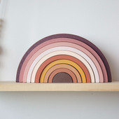 Drveni dugini blokovi za gradnju Lučni most Drveni slagač Dječje kreativne naslagane igračke za ravnotežu Obrazovni dar Dekoracija dječje sobe