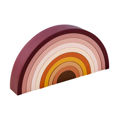 Drveni dugini blokovi za gradnju Lučni most Drveni slagač Dječje kreativne naslagane igračke za ravnotežu Obrazovni dar Dekoracija dječje sobe