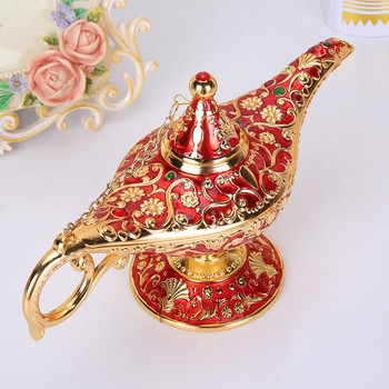 10 Χρώμα Aladdin Magic Lamp Retro Διακόσμηση σπιτιού Traditional Hollow Out Fairy Tale Wishing Genie Tea Pot Crafts Deco