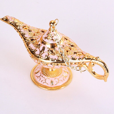 Lampă magică Aladdin cu 10 culori, decorație retro pentru casă, basm tradițional scobit, ceainic cu dorințe, artizanat decor