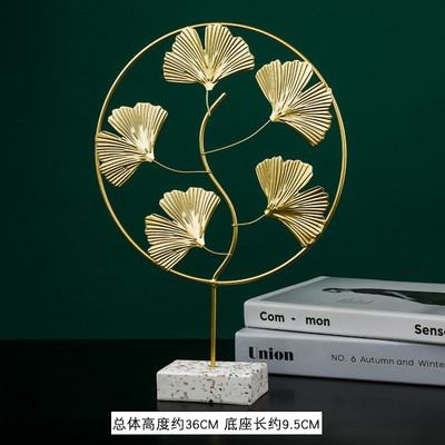 Lakás dekoráció Lakberendezési kiegészítők Modern szobadekoráció Modell Kreatív Ginkgo Leaf Light Luxus Kézművesség Művészet Szemdíszek