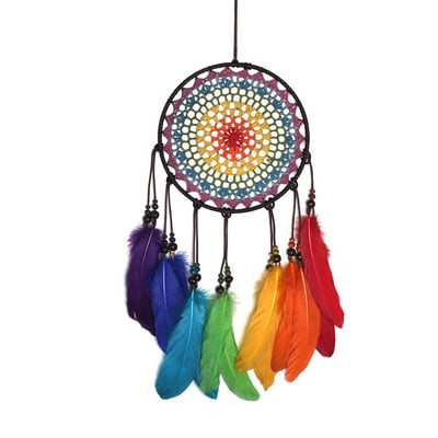 Διακόσμηση σπιτιού Rainbow Dream Catcher Feather Dream Catchers Ονειροπαγίδα Δώρο Γάμου Επισκέπτη Διακόσμηση τοίχου για αυτοκίνητο