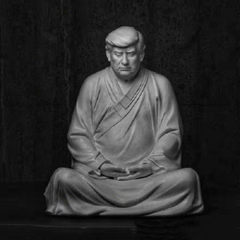 Ο τελευταίος Πρόεδρος πέταξε ένα βουδιστικό άγαλμα Τραμπ Αστείο The Greatest Donald Trump Buddha Buddhist Fancy Home Desk TrumpDecor Budha