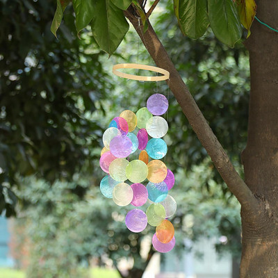 Πολύχρωμο κοχύλι Wind Chime Χειροποίητο ντεκόρ σπιτιού Wind Chime Πολύχρωμο Ντελικάτο εσωτερικό κρεμασμένο Wind Bell Παιδικό δωμάτιο Χριστουγεννιάτικη διακόσμηση