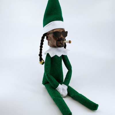 Snoop on A Stoop Christmas Elf Doll Spy on A Bent Toys Festival Party Decor Διακοσμητικά σπιτιού από ρητίνη Φιγούρια Δώρα Πρωτοχρονιάς 2023